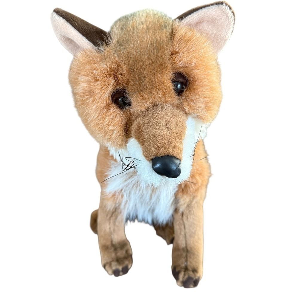 Vintage Discovery Channel Fox Plush Stuffed Animal Toy Small Brown Realistic